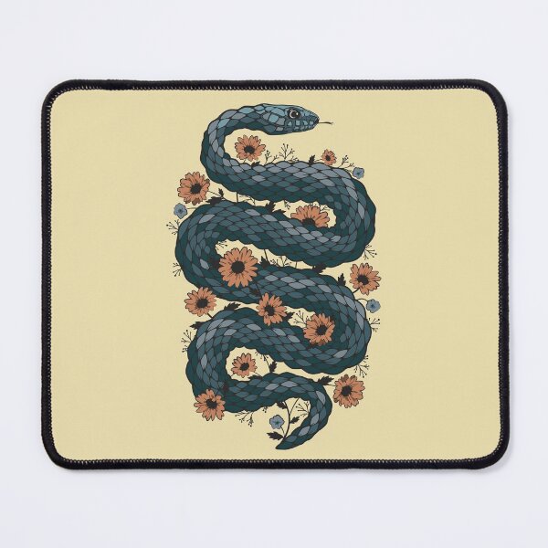 Item preview, Floral snake (blue) designed and sold by lents.