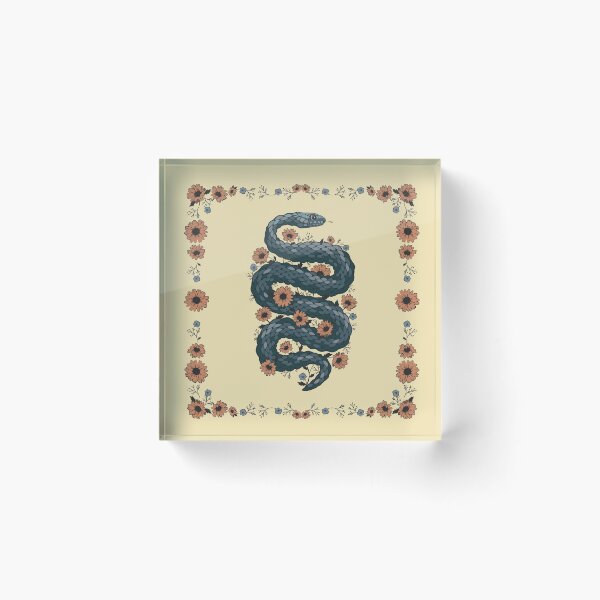 Item preview, Floral snake (blue) designed and sold by lents.