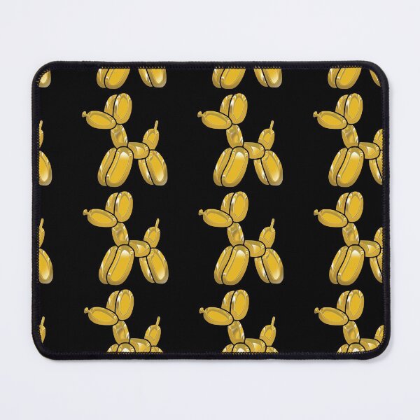 Item preview, Chrome Dog Balloon Yellow on Black designed and sold by lineartdesigns.