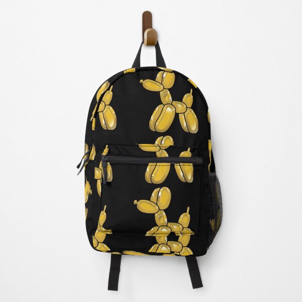 Item preview, Chrome Dog Balloon Yellow on Black designed and sold by lineartdesigns.