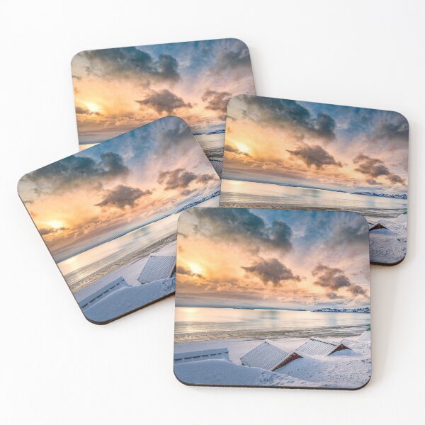 Item preview, Abersoch beach snowy sunrise,MSBH designed and sold by Turtle  Photography.