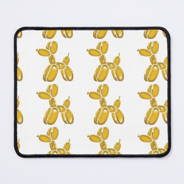 Item preview, Chrome Dog Balloon Yellow on White designed and sold by lineartdesigns.