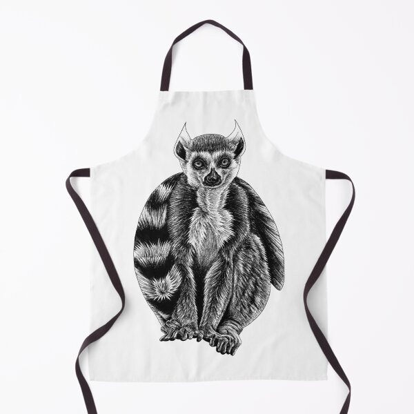 Item preview, Ring tailed lemur - ink illustration designed and sold by LorenDowding.