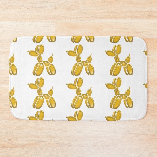 Item preview, Chrome Dog Balloon Yellow on White designed and sold by lineartdesigns.