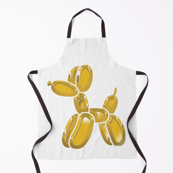 Item preview, Chrome Dog Balloon Yellow on White designed and sold by lineartdesigns.