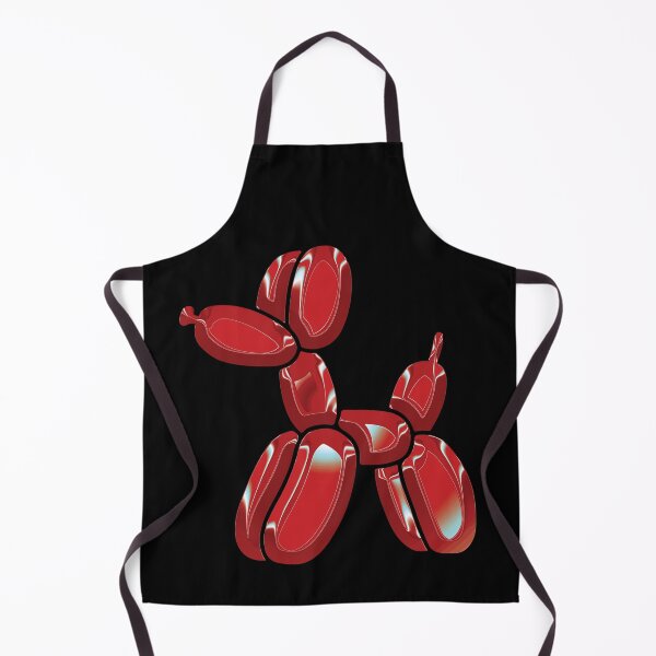 Item preview, Chrome Dog Balloon Red on Black designed and sold by lineartdesigns.