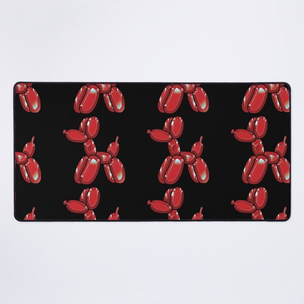 Item preview, Chrome Dog Balloon Red on Black designed and sold by lineartdesigns.