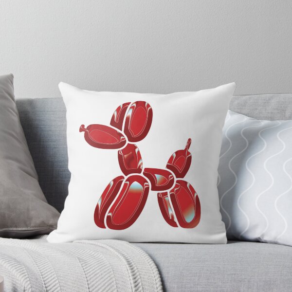 Item preview, Chrome Dog Balloon Red on White designed and sold by lineartdesigns.