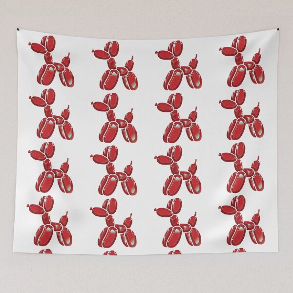 Item preview, Chrome Dog Balloon Red on White designed and sold by lineartdesigns.