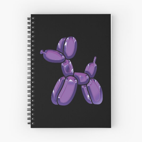 Item preview, Chrome Dog Balloon Purple on Black designed and sold by lineartdesigns.