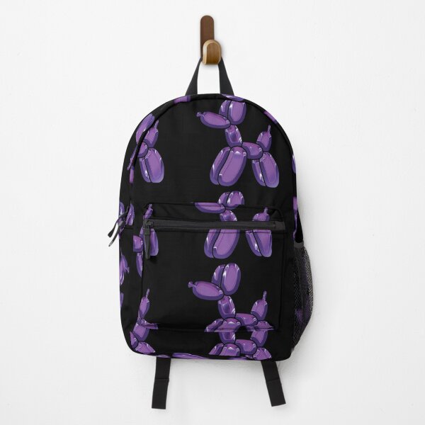 Item preview, Chrome Dog Balloon Purple on Black designed and sold by lineartdesigns.