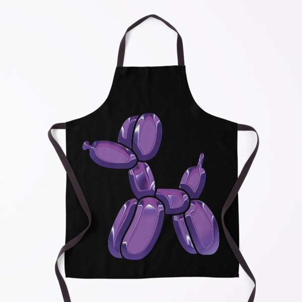 Item preview, Chrome Dog Balloon Purple on Black designed and sold by lineartdesigns.