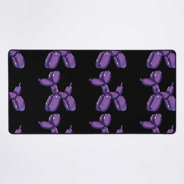 Item preview, Chrome Dog Balloon Purple on Black designed and sold by lineartdesigns.
