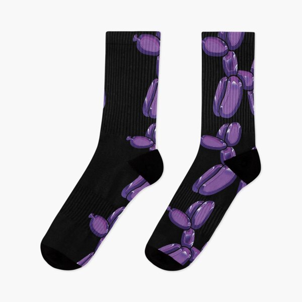 Item preview, Chrome Dog Balloon Purple on Black designed and sold by lineartdesigns.