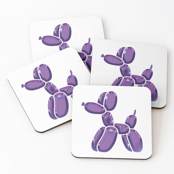 Item preview, Chrome Dog Balloon Purple on White designed and sold by lineartdesigns.