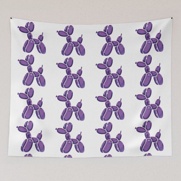 Item preview, Chrome Dog Balloon Purple on White designed and sold by lineartdesigns.