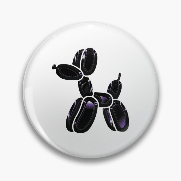 Item preview, Chrome Dog Balloon Black on White designed and sold by lineartdesigns.