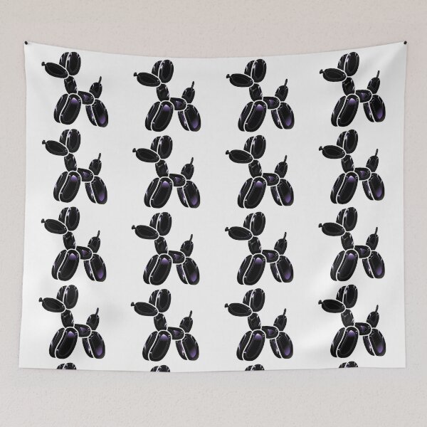 Item preview, Chrome Dog Balloon Black on White designed and sold by lineartdesigns.