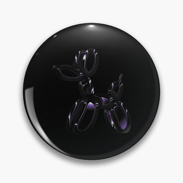 Item preview, Chrome Dog Balloon Black on Black designed and sold by lineartdesigns.