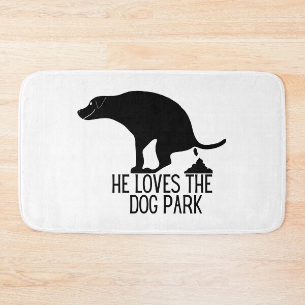Item preview, Funny Pooping Dog He Loves The Dog Park designed and sold by Willyboy16.