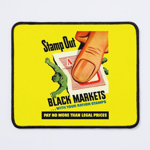 Item preview, RATION STAMPS - STAMP OUT BLACK MARKETS - ADVERT designed and sold by ThrowbackAds.