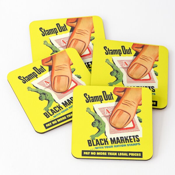 Item preview, RATION STAMPS - STAMP OUT BLACK MARKETS - ADVERT designed and sold by ThrowbackAds.