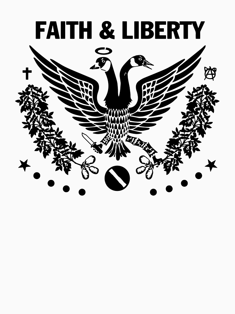 Thumbnail 7 of 7, Classic T-Shirt, Faith & Liberty Band Style Black designed and sold by faithandliberty.
