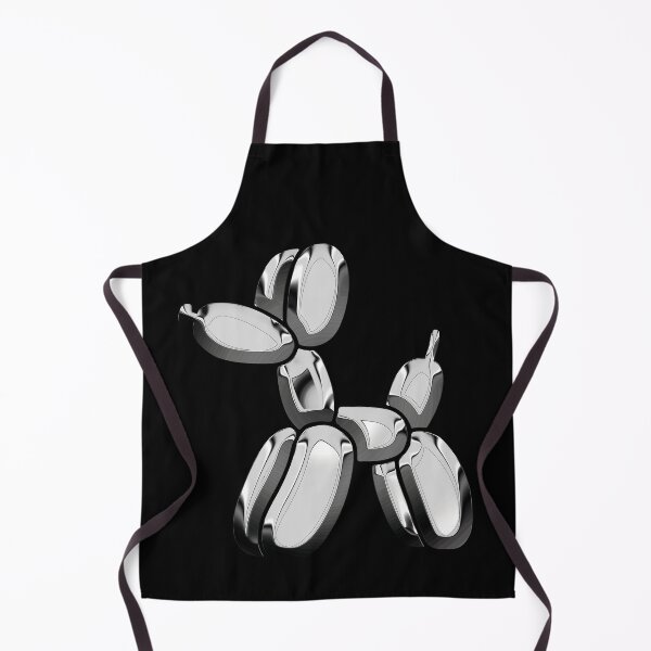 Item preview, Chrome Dog Balloon Silver on Black designed and sold by lineartdesigns.