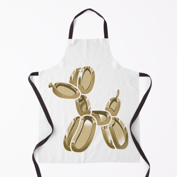 Item preview, Chrome Dog Balloon Gold on White designed and sold by lineartdesigns.