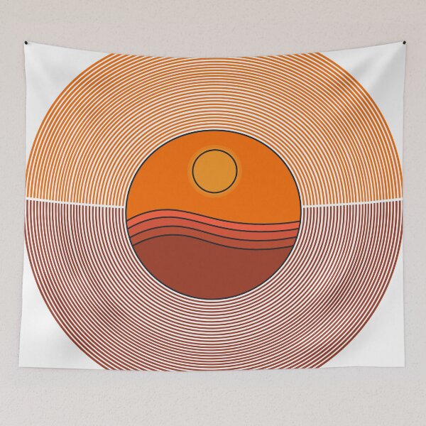Item preview, Orange Sunset Behind The Mountains designed and sold by TH3--DESIGNER.