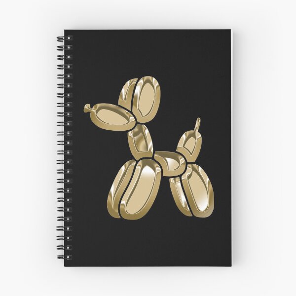 Item preview, Chrome Dog Balloon Gold on Black designed and sold by lineartdesigns.