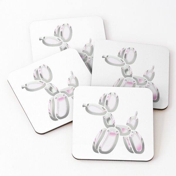 Item preview, Chrome Dog Balloon White on White designed and sold by lineartdesigns.