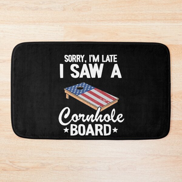 Item preview, Sorry, I'm Late I Saw A Cornhole Board US Flag Corn Hole designed and sold by Stronzi.