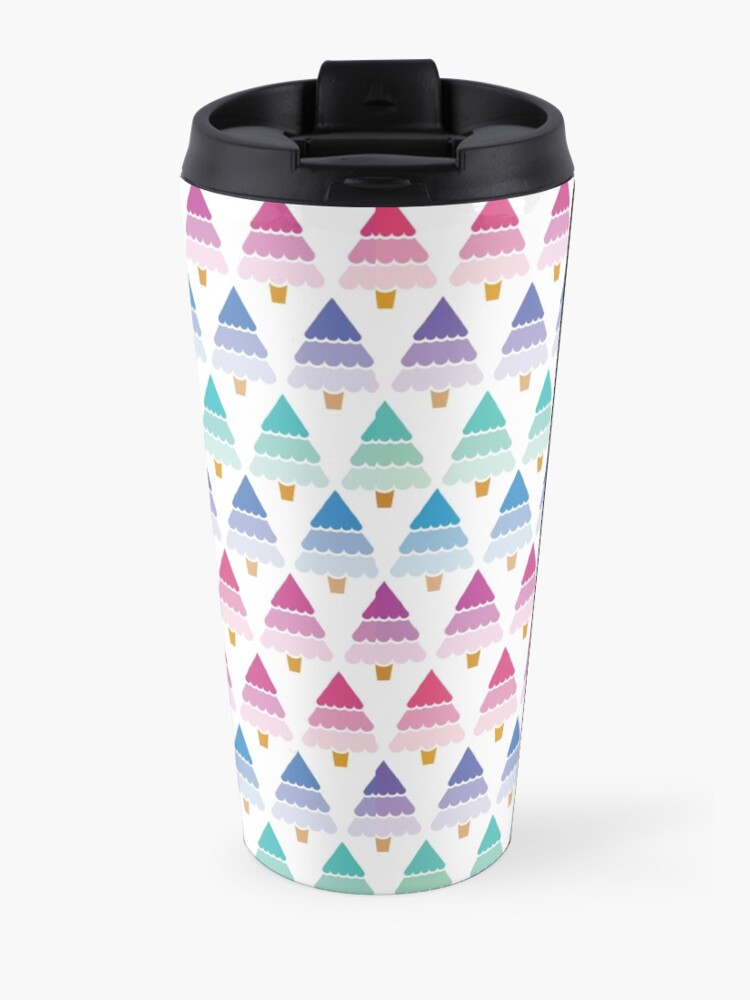 Alternate view of Ombre Festive Trees-Seamless Travel Coffee Mug