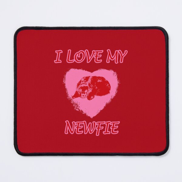 Item preview, I Love My Newfoundland Dog Heart Red designed and sold by Moonyflower.
