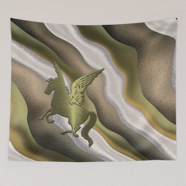 Item preview, Liquid Metallic Golden Pegasus Pattern designed and sold by LRGraphics.