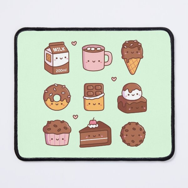 Item preview, Cute Chocolate Food Items Doodles designed and sold by rustydoodle.