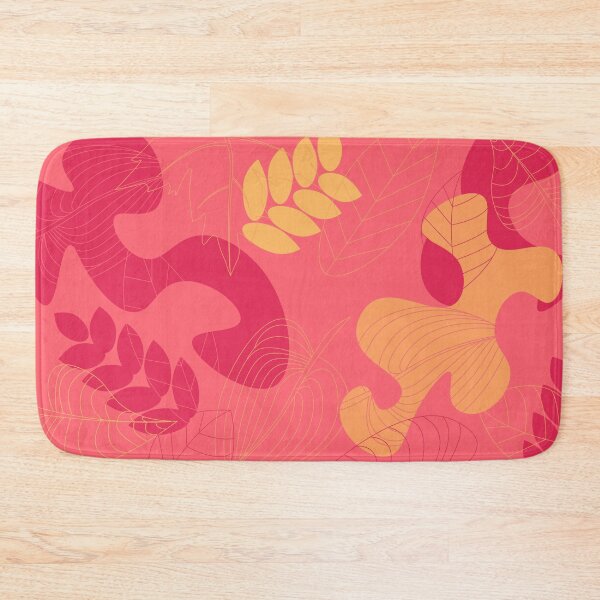 Item preview, Pink abstract outline foliage pattern designed and sold by CutieBlue.
