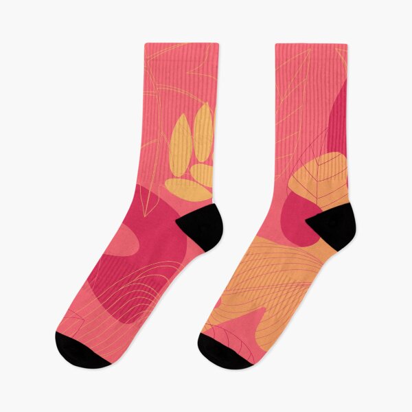 Item preview, Pink abstract outline foliage pattern designed and sold by CutieBlue.