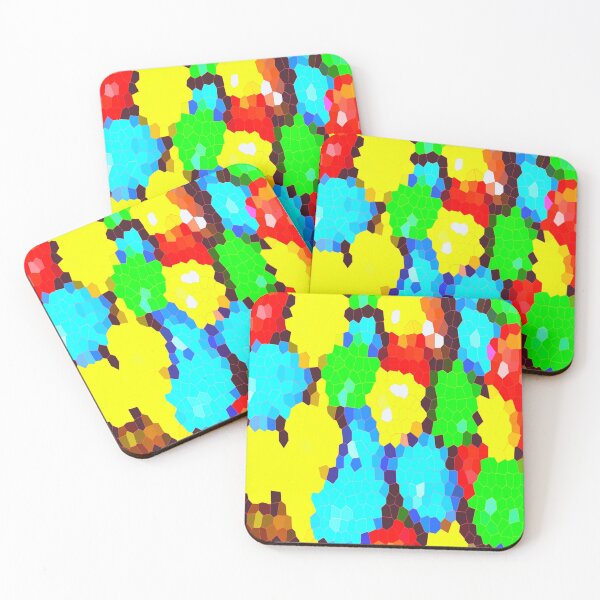 Item preview, Pattern Background Structure Blue Red Yellow Green mosaic designed and sold by Artistpirate 10.