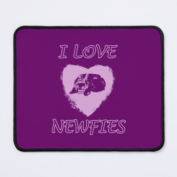 Item preview, I Love Newfies Heart Purple designed and sold by Moonyflower.