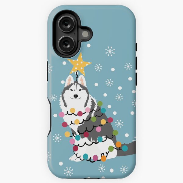 Item preview, Siberian Husky Christmas Tree designed and sold by Lulupainting.
