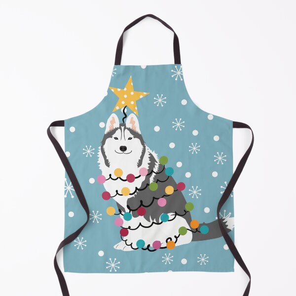 Item preview, Siberian Husky Christmas Tree designed and sold by Lulupainting.