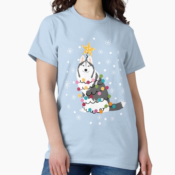 Item preview, Siberian Husky Christmas Tree designed and sold by Lulupainting.