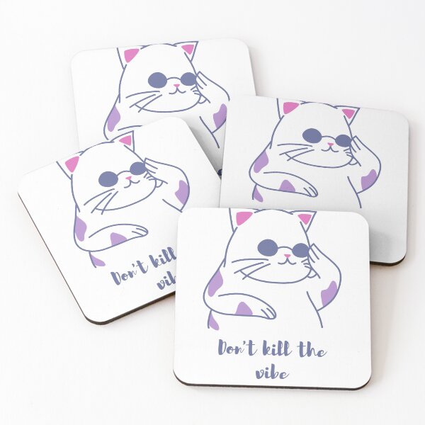 Item preview, Don't kill the vibe | cute cat designed and sold by PIKABOOO.