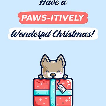 Artwork thumbnail, Paws-itively Cute Dog And Present by Flaming Imp