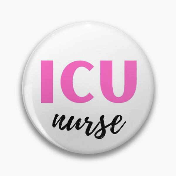 Item preview, Pink ICU nurse pin and sticker designed and sold by ReaganKinman.