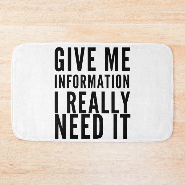 Item preview, Give Me Informaton designed and sold by Club7Studios.