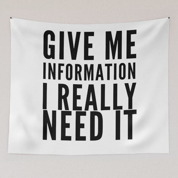 Item preview, Give Me Informaton designed and sold by Club7Studios.