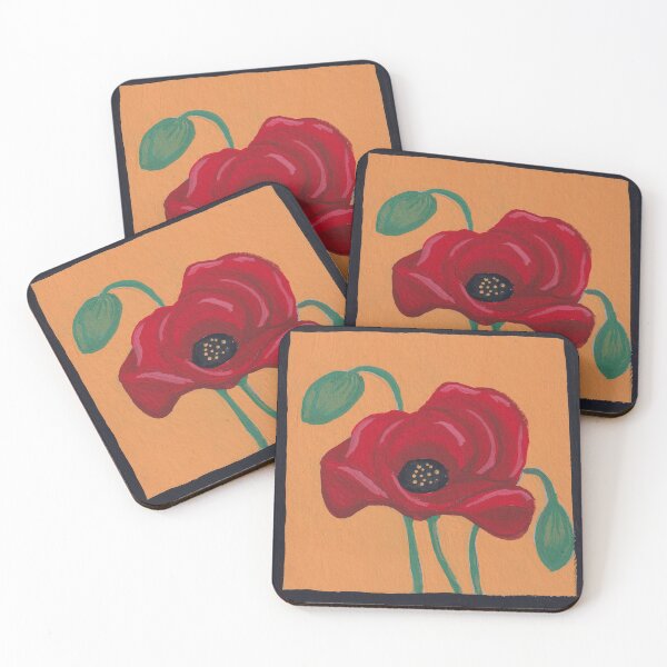 Item preview, The Poppy in Acrylic designed and sold by CarrieIsArtsy.